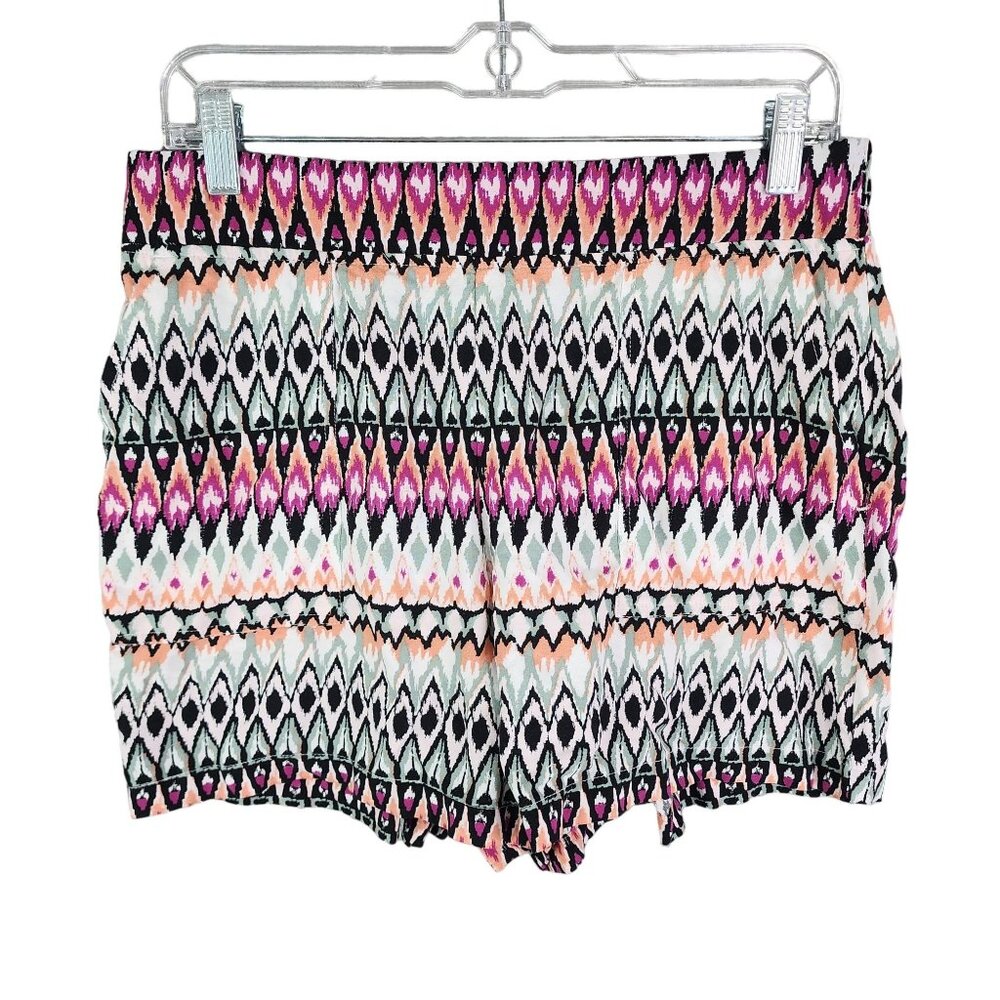 Women's Wildfox Printed Shorts Multi-Color Elastic Waistband 5" Inseam Size M